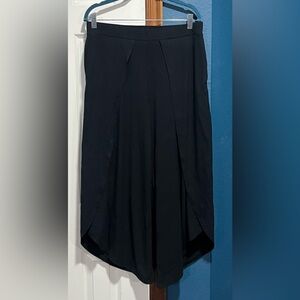 Betabrand Elegant Black Wide-Leg Capris